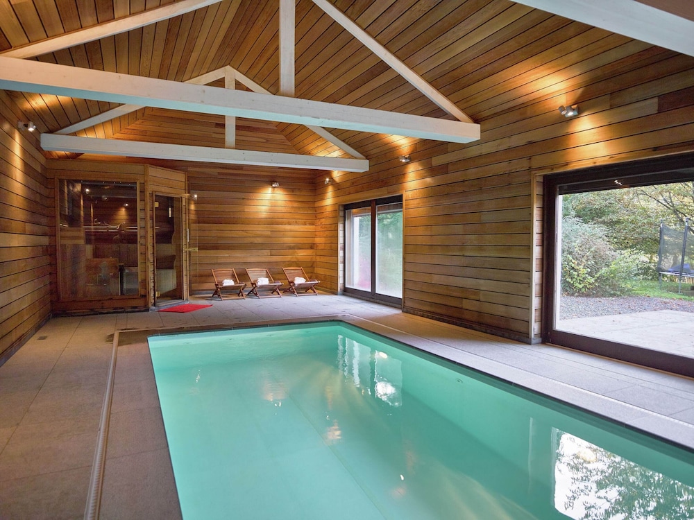 Luxurious Mansion With an Indoor Pool Sauna and Petanque Court Located by a River — 4-Star Luxury Hotel in Stoumont, Belgium