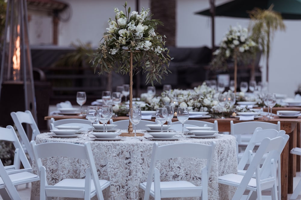 Outdoor wedding area