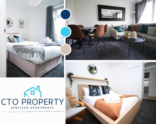 Peaceful 3 Bed Flat with Parking and Balcony by CTO Serviced Apartments — 4-Star Luxury Hotel in Cardiff, United Kingdom