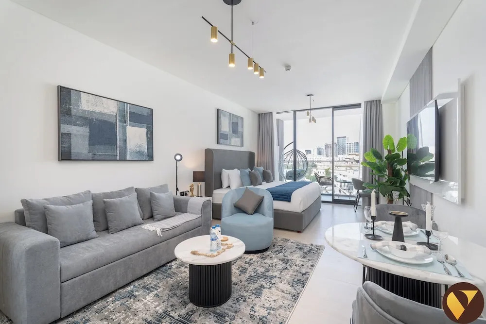 Vogue JVC Binghatti Galaxy near Circle Mall Studio Apartment with Balcony and City View Access to all Amenities — 4-Star Luxury Hotel in Dubai, United Arab Emirates