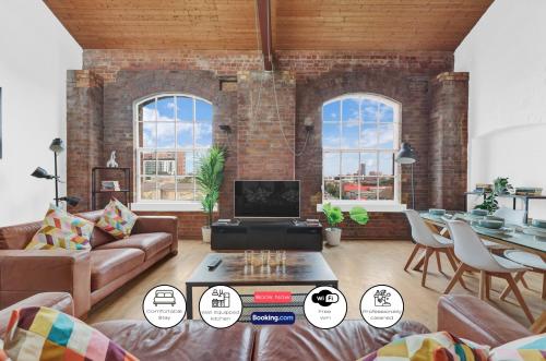 Large Industrial Style 2 Bedroom Apartment Short Term Rental & Flexible Renting Canary Wharf With Free WiFi — 4-Star Luxury Hotel in London, United Kingdom