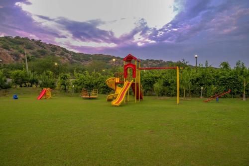 StayVista at Hillside Paradise 4BHK Villa with Jacuzzi kids play area view of Aravalli Hills