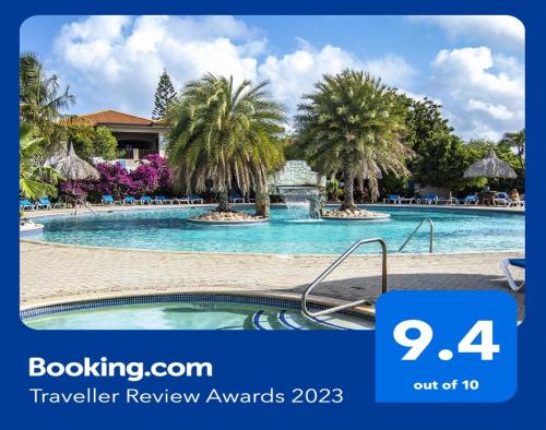 Modern appartement op resort Seru Coral 4 pers 2 slpk met een groot zwembad in Willemstad, CURAÇAO