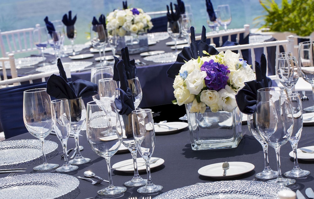 Outdoor banquet area