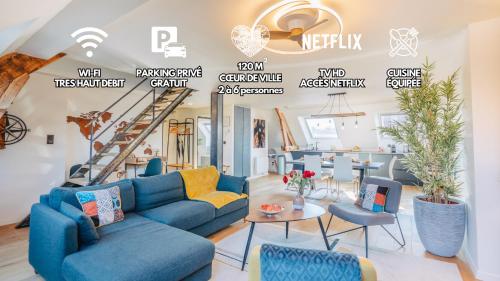 Elegant 120m2 Face Cathedrale 6 Pers Free Parking in Amiens, France