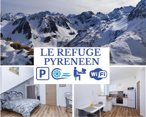 Le Refuge Pyreneen Climatisation Parking Wifi Espace de Travail Neuf Tres Belle Vue Sur Les Pyrenees 2 Lits Offre Speciale