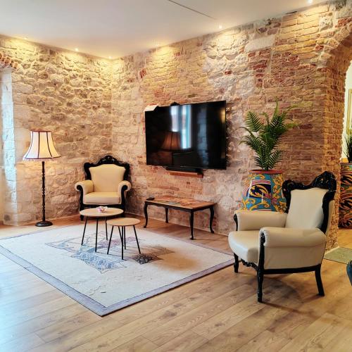 Luxury stone paradise within the walls of the Diocletian palace old town in Split, Croatia