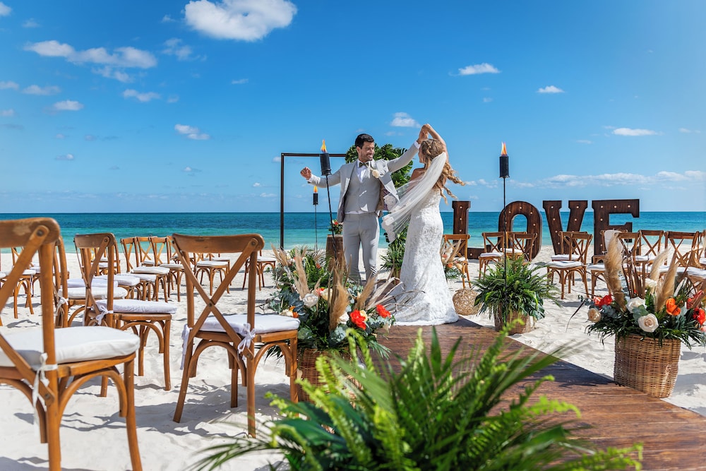 Outdoor wedding area