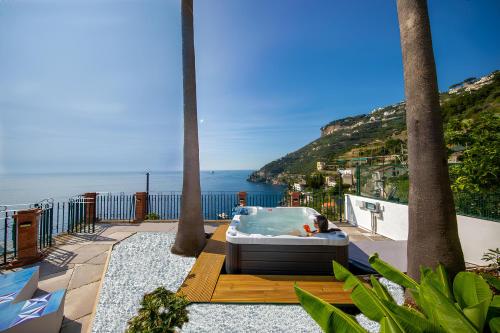 Luxury Seaview Villa with Jacuzzi Sauna Gym & Parking in Amalfi Coast Villa Dorotea — 4-Star Luxury Hotel in Minori, Italy
