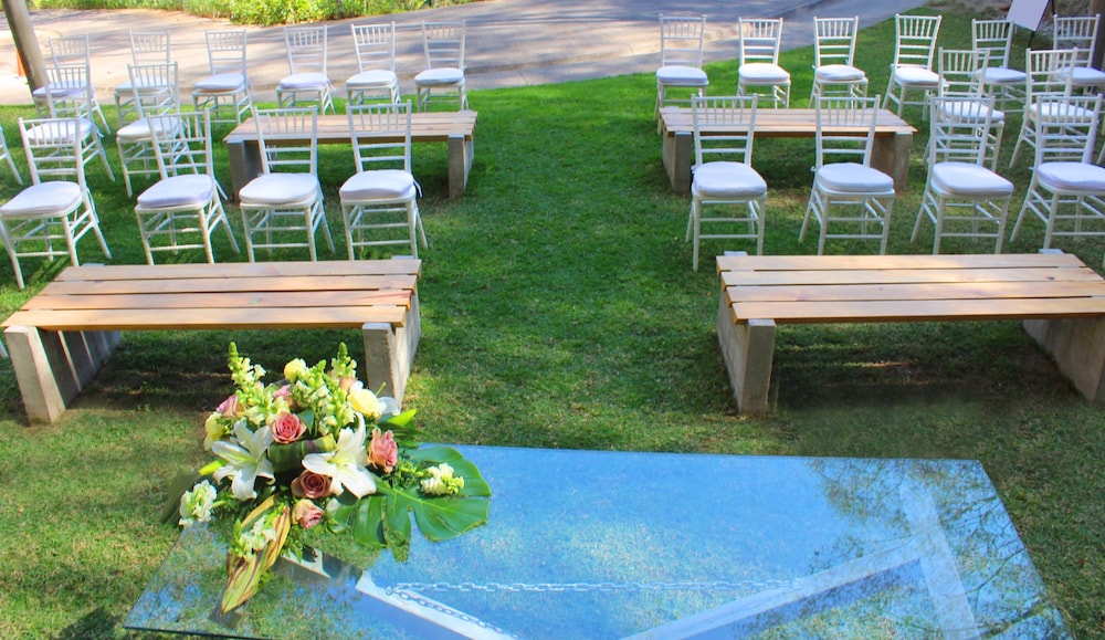 Outdoor wedding area