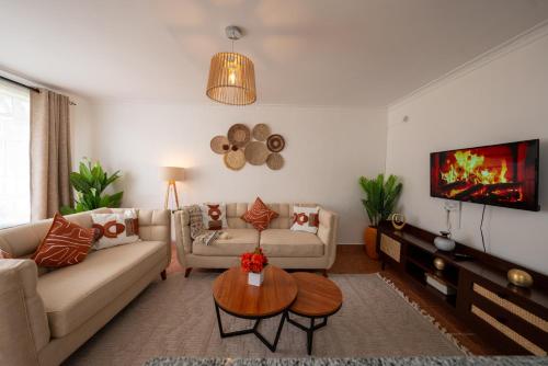 Arabella Ember Fully Equipped Boho Chic Apartment in Karen — 4-Star Luxury Hotel in Nairobi, Kenya