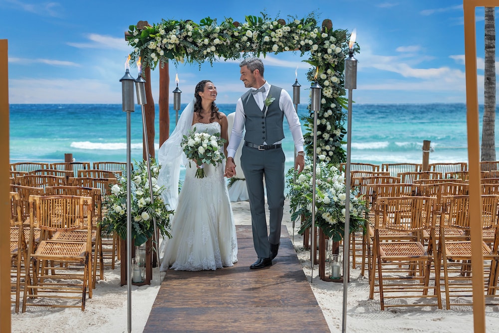 Outdoor wedding area