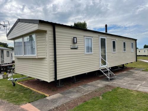 Tidal caravan in Minehead, United Kingdom
