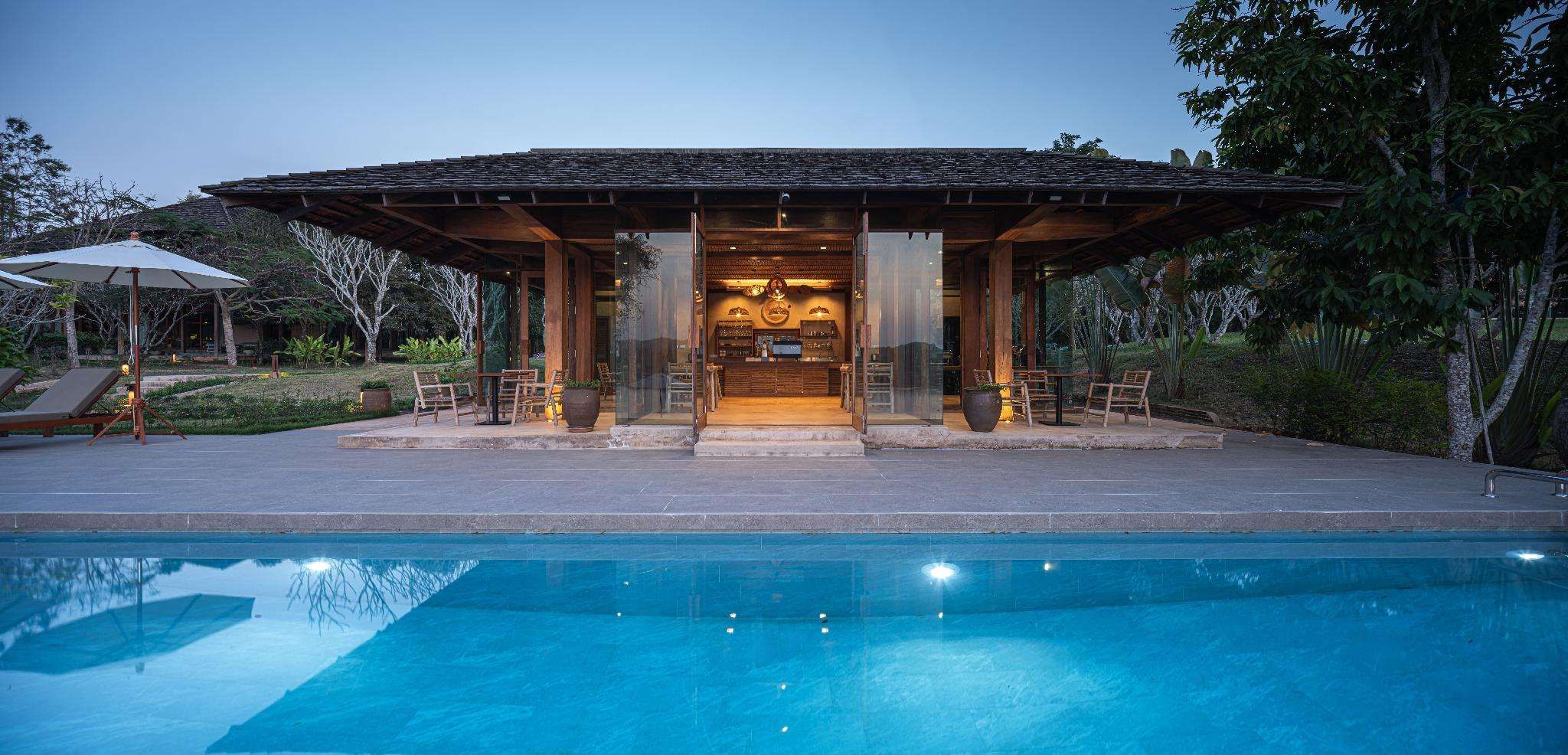 Nachan the Antique Courtyard in Chiang Khan, Thailand