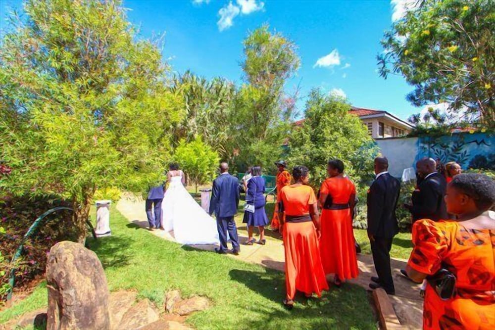 Outdoor wedding area