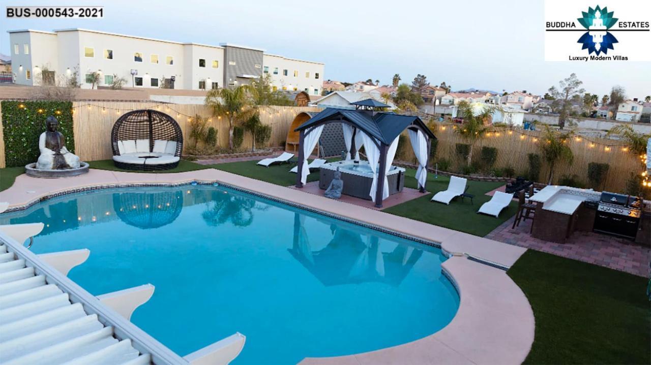 Buddha Mansion Luxury Resort 8br Modern Hottub Huge Pool Sauna Bbq Grill Game Room — hotel in North Las Vegas