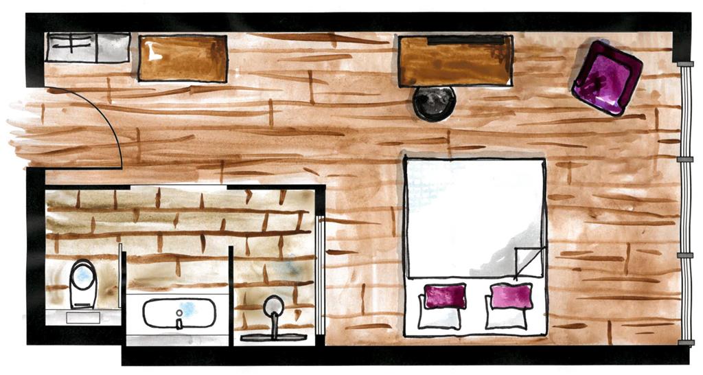 Floorplan Superior Room