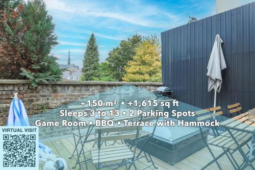 Grande amiénoise hyper centre 2 Parkings Terrasse Vue BBQ Hamac Salle de Jeux in Amiens, France