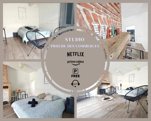 Studio Entier Proche Des Commerces 1 a 2 Pers in Langon, France