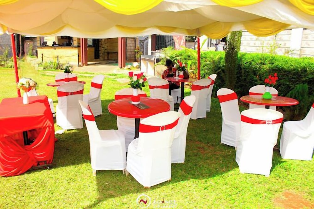 Outdoor banquet area