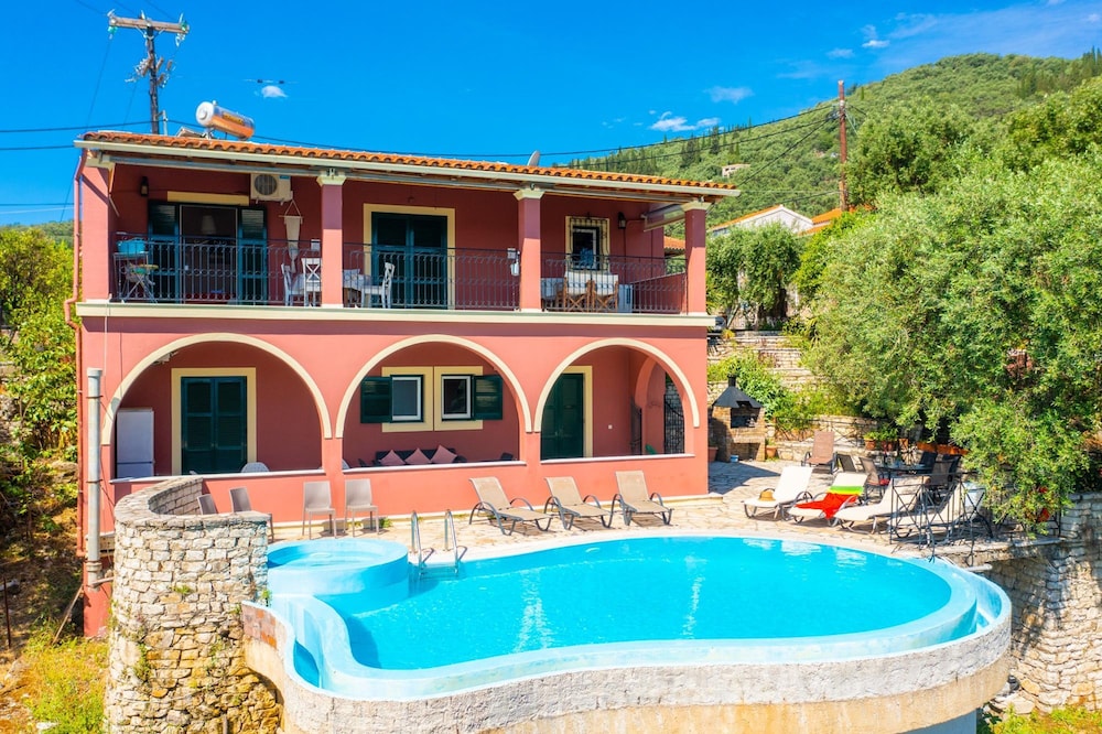 Bougainvillea Large Private Pool Walk to Beach Sea Views A C Wifi Car Not Required Eco friend 195 in Corfu, Greece