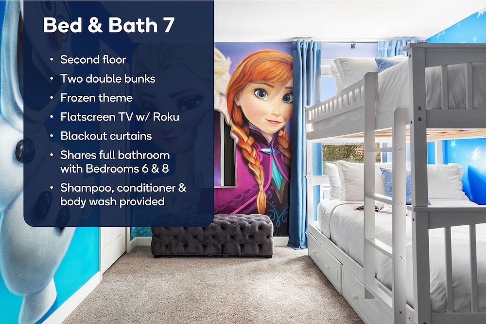 Orlando Resort Retreat Theme Park Haven 8 Bedroom Home by Overmoon - photo 11