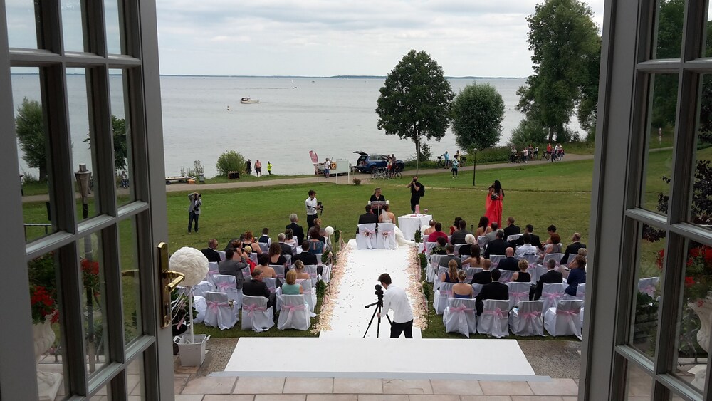 Outdoor wedding area