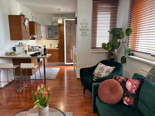 Cozy Apartment with nice balcony seating 9th floor parking — 4-Star Luxury Hotel in Bratislava, Slovakia