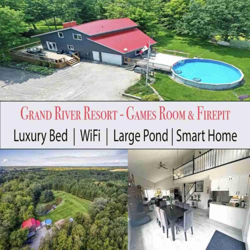 Forest Retreat Pool Games Fireside Joy in Hamilton, Canada