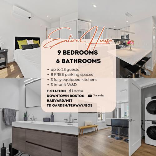 New 9br6bth Parking Mit Harvard Boston Walk To T — Somerville
