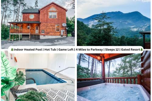 Indoor Private Pool Cabin Near Dollywood Sleeps 12 Game Loft Hot Tub 5 Star Rated — 5-Star Luxury Hotel in Sevierville, United States