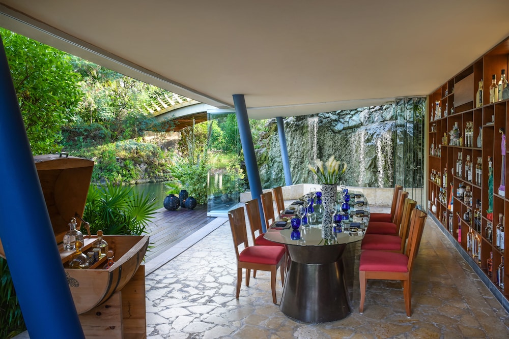 Outdoor banquet area