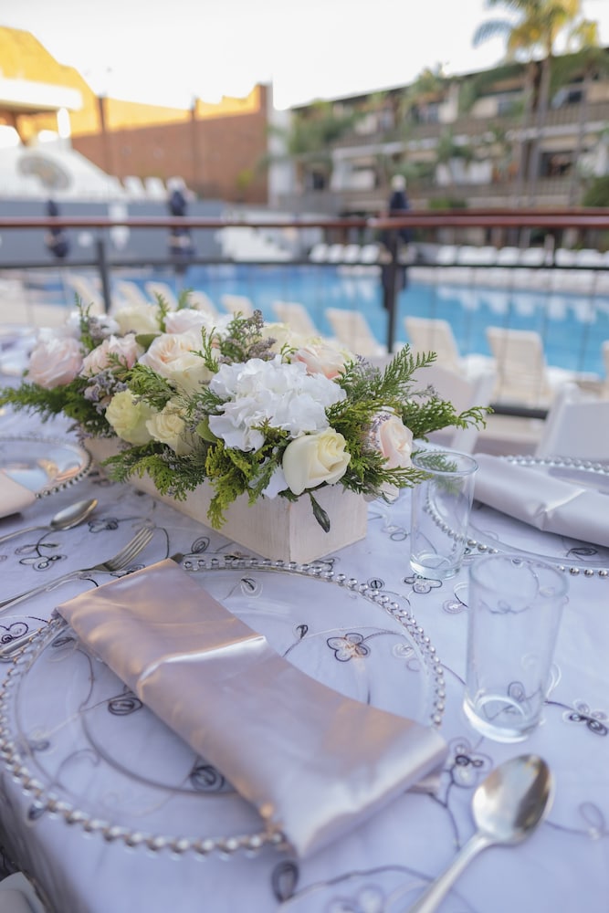 Outdoor wedding area