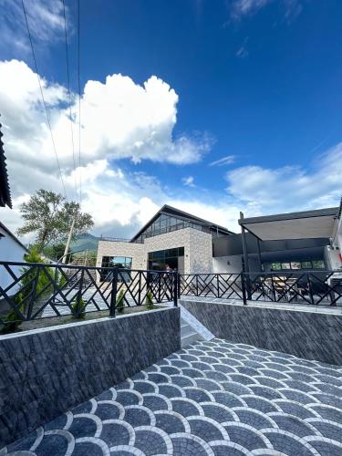 Luxury Milan Mountain Ponoramic Villa indoor heated pool and jacuzzi with mountain view — 4-Star Luxury Hotel in Qutqashen, Azerbaijan