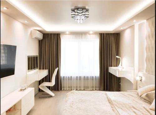 Lux Most City area panoramic river view new tower in Dnipro, Ukraine