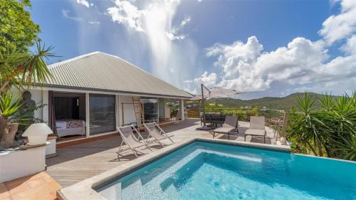 St Jean Hillside Haven with Pool and Lagoon Views in Gustavia, Saint Barthelemy