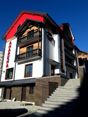 Amarena SPA Hotel Breakfast included in the price Spa Swimming pool Sauna Hammam Jacuzzi Restaurant inexpensive and delicious food Parking area Barbecue 400 m to Bukovel Lift 1 room and cottages in Vorokhta, Ukraine