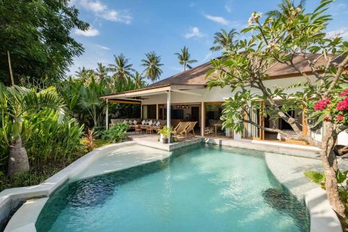 Designer NEW 3BDR Lush Garden Pool — 4-Star Luxury Hotel in Gili Trawangan, Indonesia