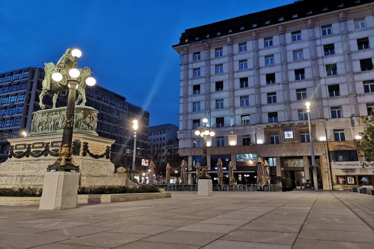 Five Points Square City Center in Belgrade, Serbia