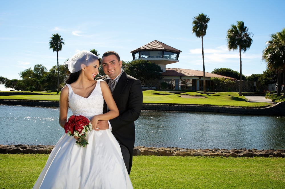 Outdoor wedding area