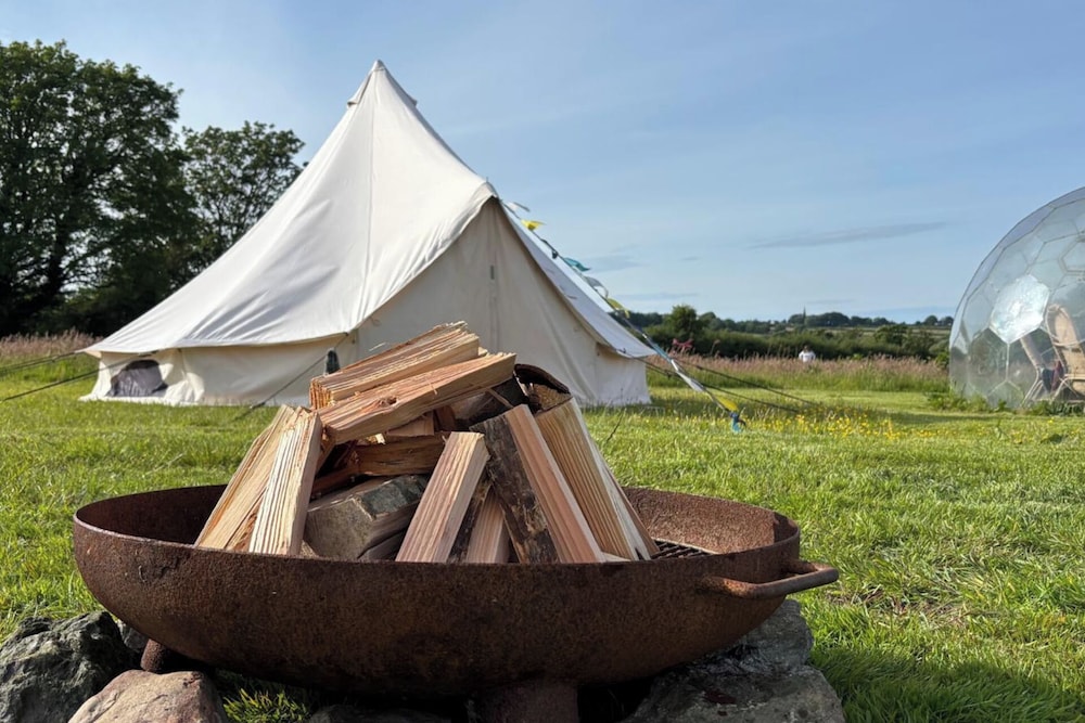 Dog Friendly Cozy Bell Tent With Log Burner 21578218 — Gaerwen
