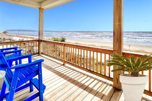 True Beachfront Gulf Views Fireplace Location in Galveston, United States