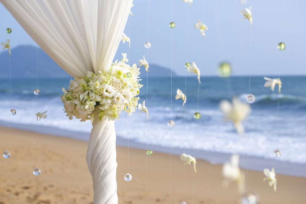 Outdoor wedding area