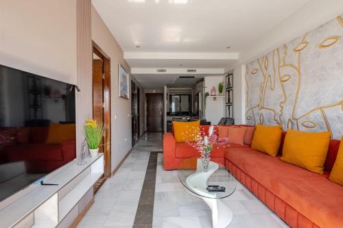 Sunny 2 BR Suite & Terrace TGV and Marina Access — 4-Star Luxury Hotel in Tangier, Morocco