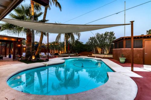 Desert Oasis Epic Backyard Pool Bocce Firepit — Phoenix