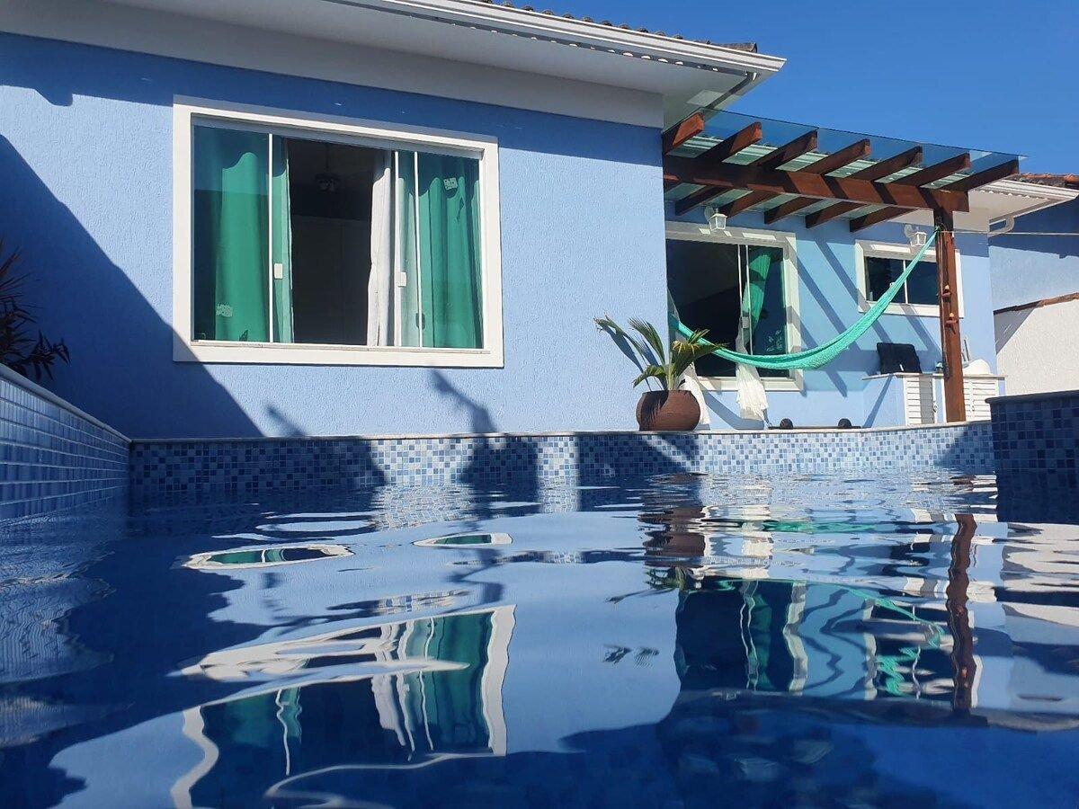 Casa Azul Linda casa Familiar com Piscina no Peró em Cabo Frio — 4-Star Luxury Hotel in Cabo Frio, Brasil