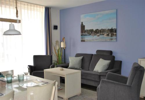 Apartment 6 Strandkrabbe Apartmenthaus Hafenspitze Blickrichtung InnenstadtBinnenhafen — 4-Star Luxury Hotel in Eckernfoerde, Germany