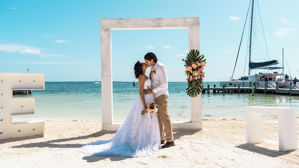 Outdoor wedding area