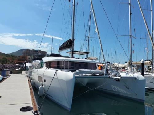 Epic Magical Catamaran In Marina in La Paz, Mexico