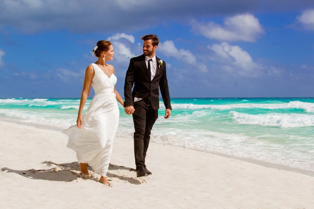 Outdoor wedding area